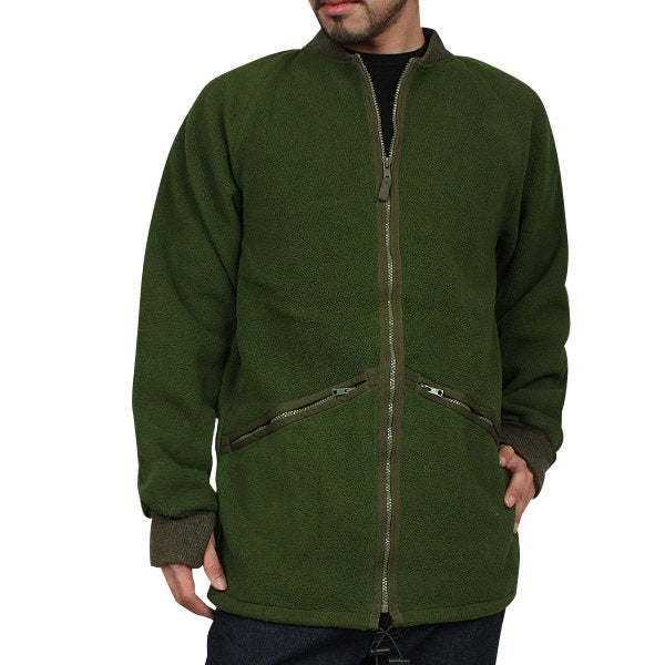 Vintage British Army soldier 95 Green fleece jacket sweater coat jumper thermal cold weather olive