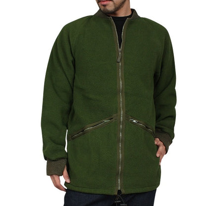 Vintage British Army soldier 95 Green fleece jacket sweater coat jumper thermal cold weather olive