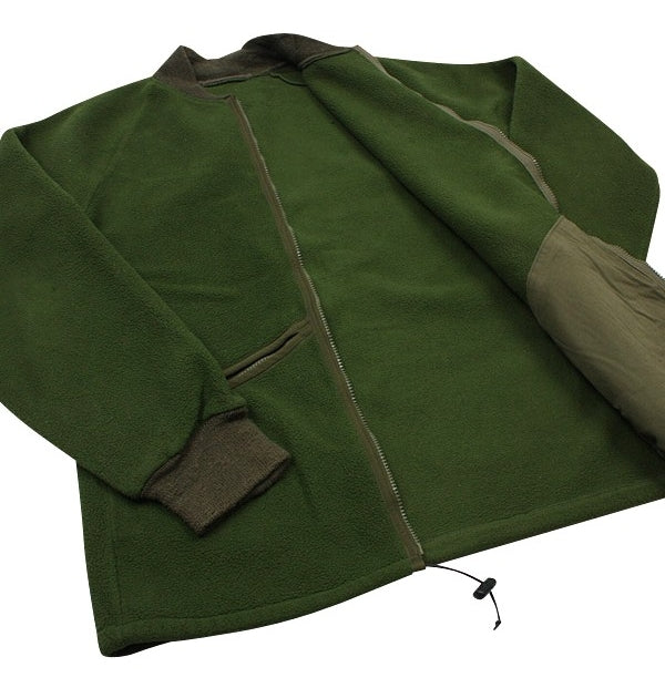 Vintage British Army soldier 95 Green fleece jacket sweater coat jumper thermal cold weather olive