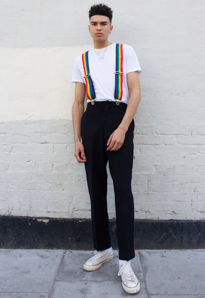 Vintage British army ceremonial dress trousers pants black red stripsmess parade uniform wool No 1