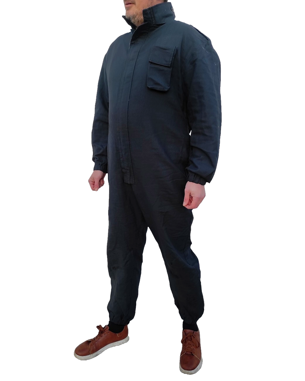 Authentic British Met Police black riot squad overalls coveralls fire resistant boiler suit