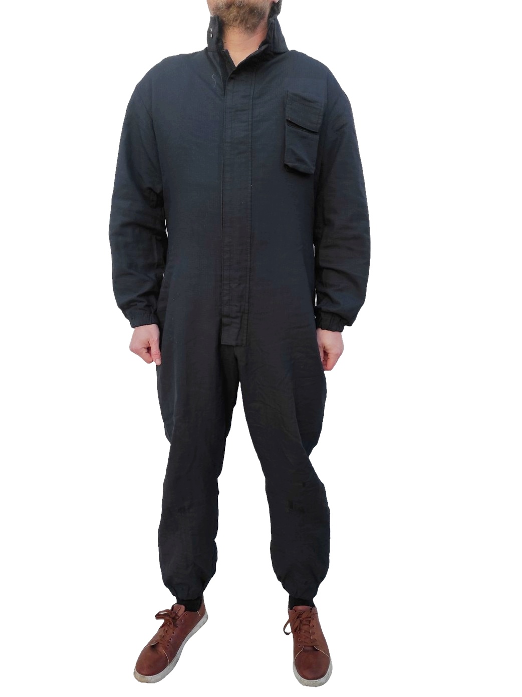 Authentic British Met Police black riot squad overalls coveralls fire resistant boiler suit