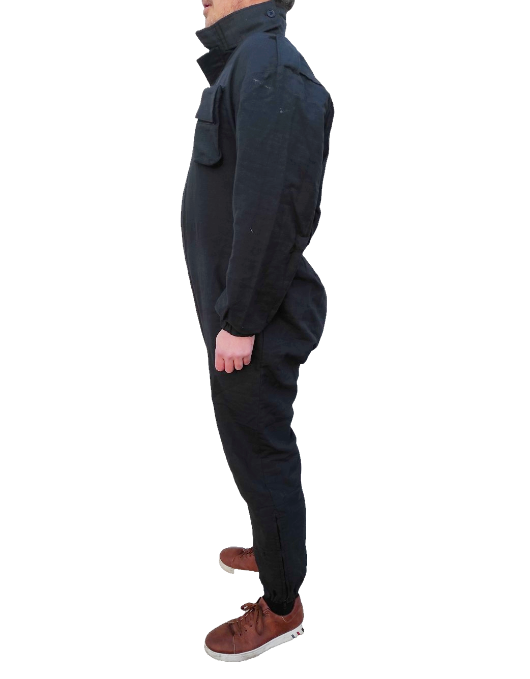 Authentic British Met Police black riot squad overalls coveralls fire resistant boiler suit