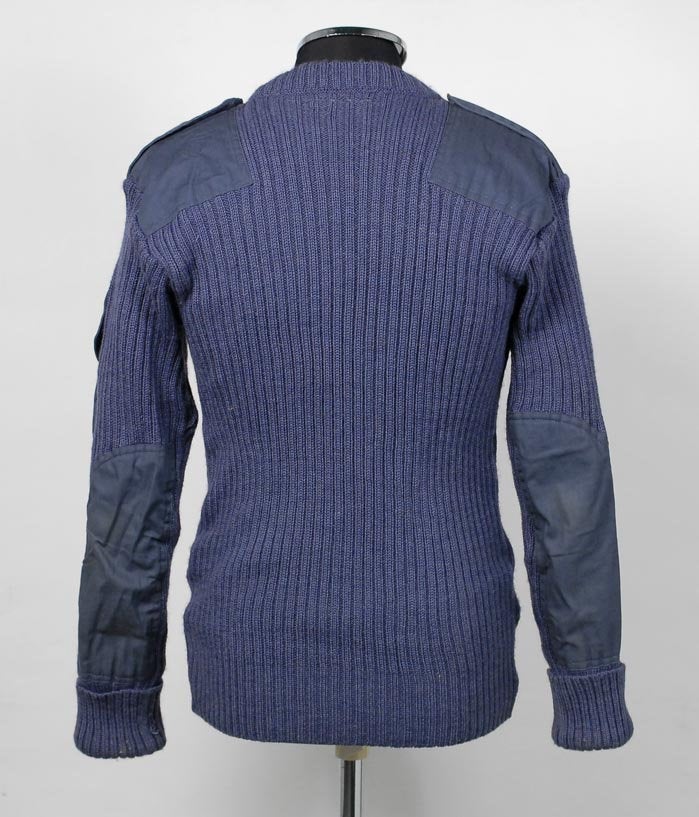 vintage British air force blue-grey wool jumper pullover sweatshirt RAF army military stretchy sweater pulli jersey