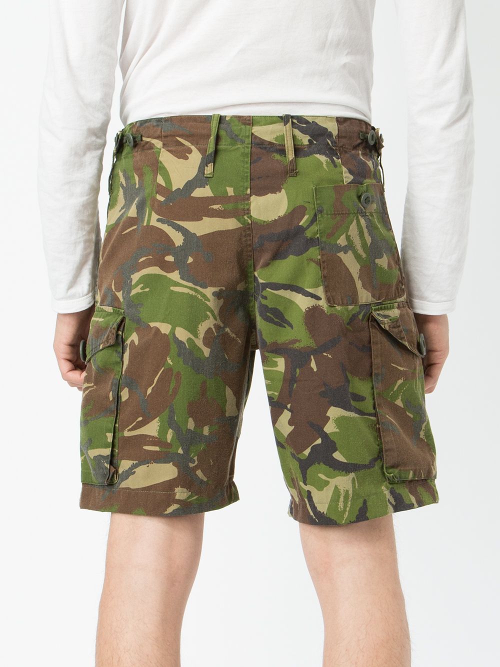 Vintage British army woodland camo military shorts bermudas combat cargo camouflage dpm