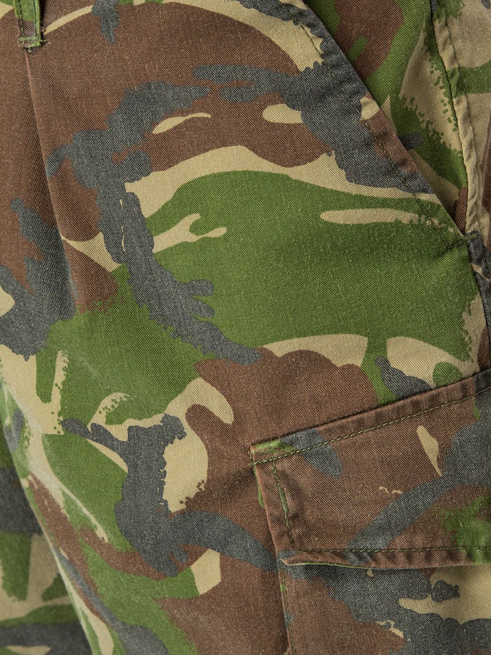 Vintage British army woodland camo military shorts bermudas combat cargo camouflage dpm