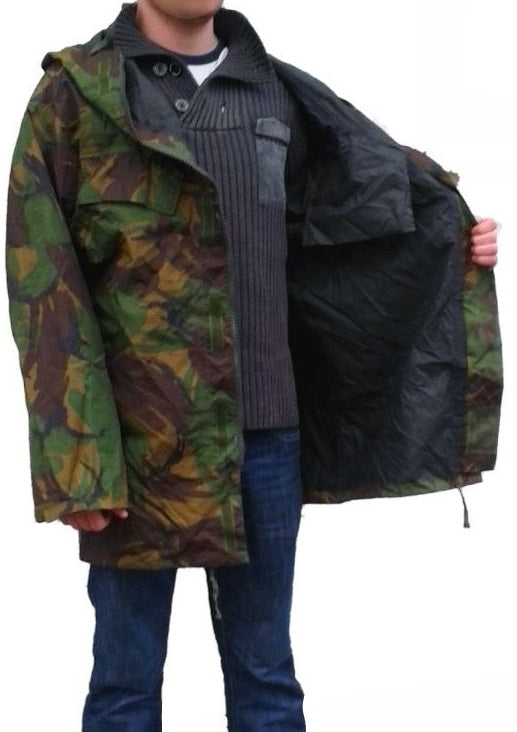 Authentic British Army waterproof Parka military coat jacket DPM camouflage raincoat rain gear camo vinyl woodland