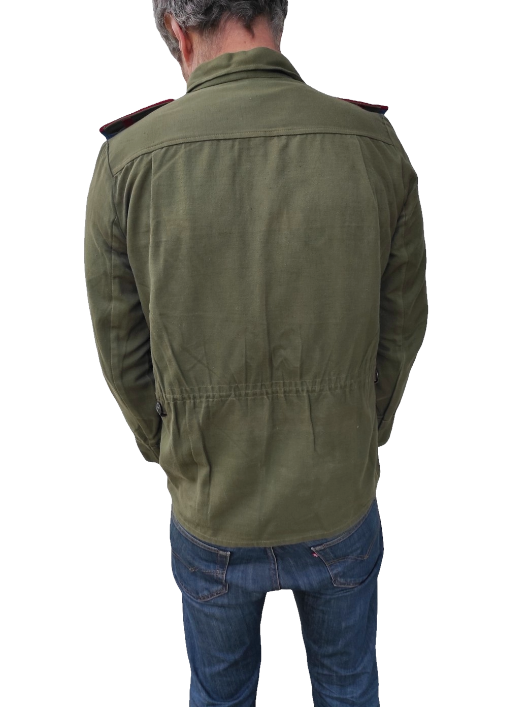 Vintage 1970s soviet era Bulgarian hunting shirt field army military cossack coat fieldshirt shirt communist blue shoulder boards