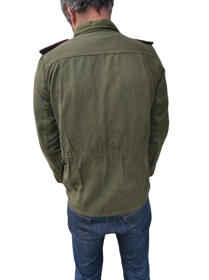 Vintage 1970s soviet era Bulgarian hunting shirt field army military cossack coat fieldshirt shirt communist blue shoulder boards
