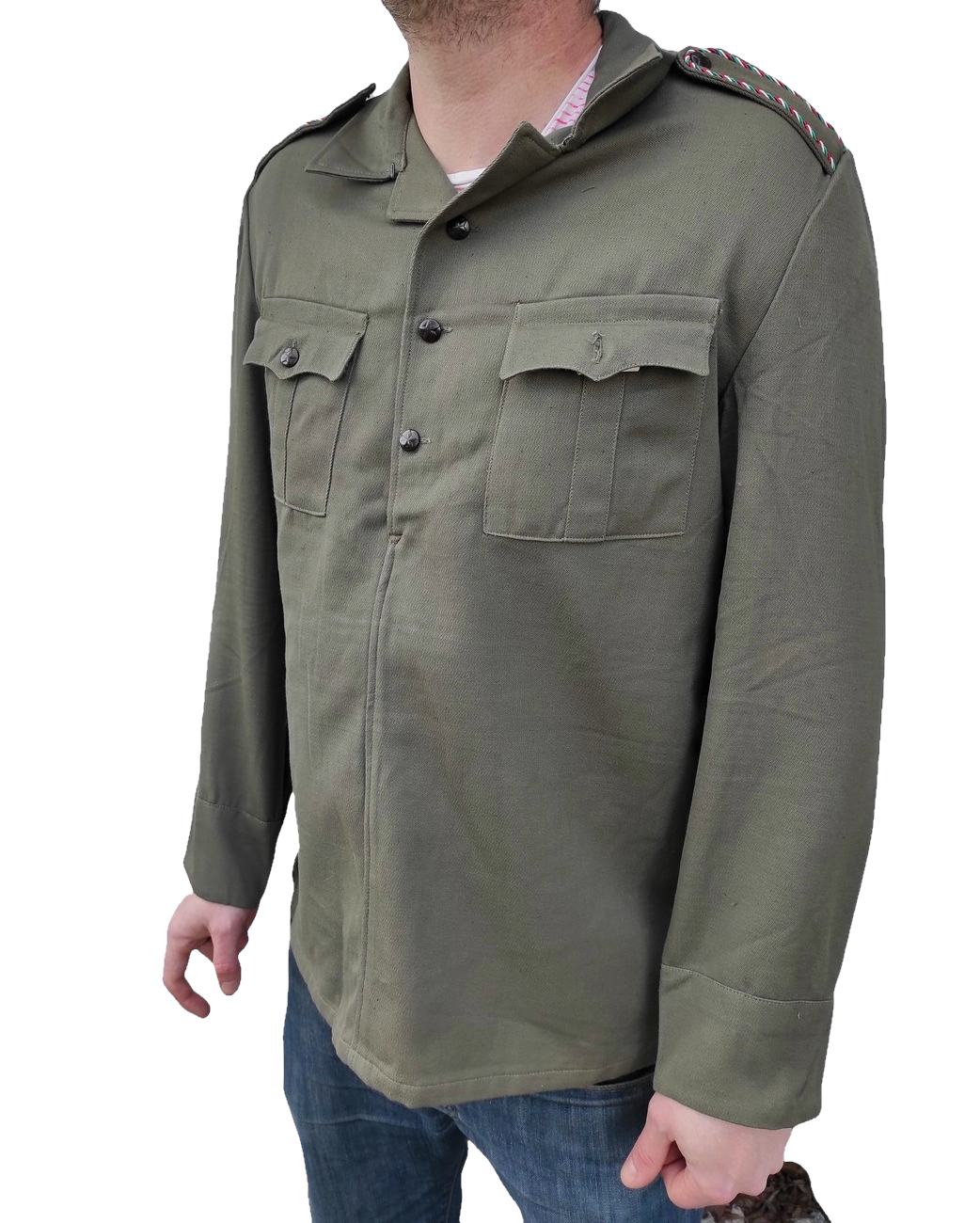 New Vintage 1970s soviet era Bulgarian hunting shirt field army military cossack coat fieldshirt shirt communist Bulgarian colours
