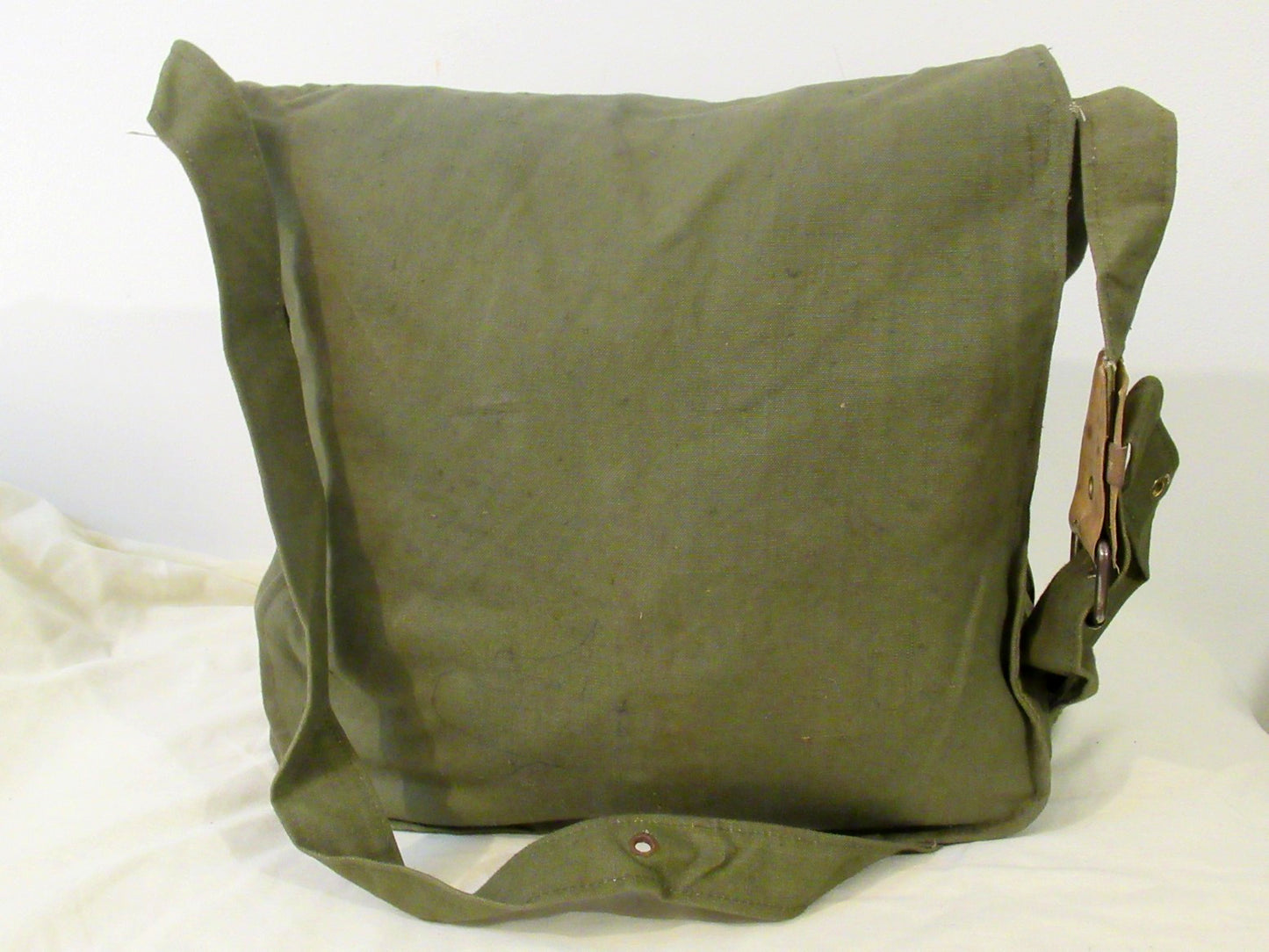 Vintage 1930s Bulgarian Army breadbag Satchel shoulder bag green blst military P