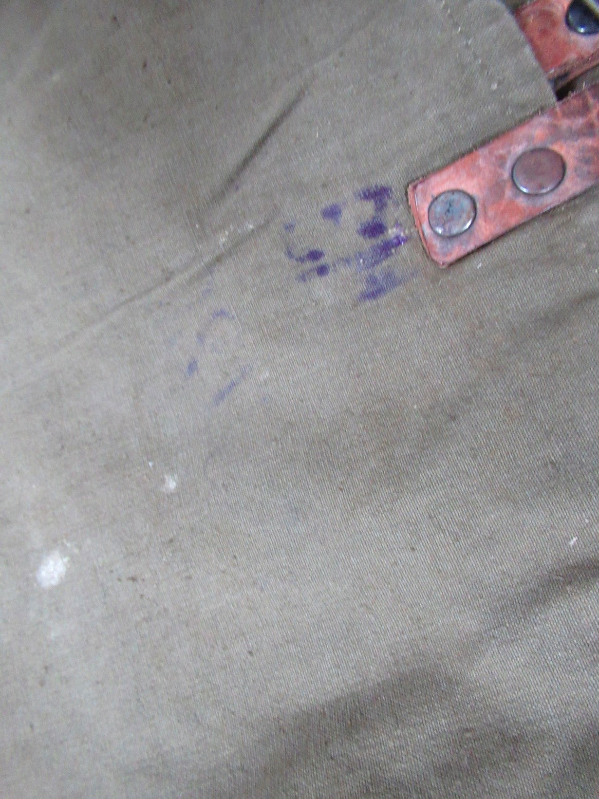 Vintage 1930s Bulgarian Army breadbag Satchel shoulder bag green tast military R