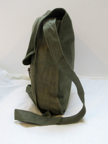 Vintage 1930s Bulgarian Army breadbag Satchel shoulder bag green tast military R