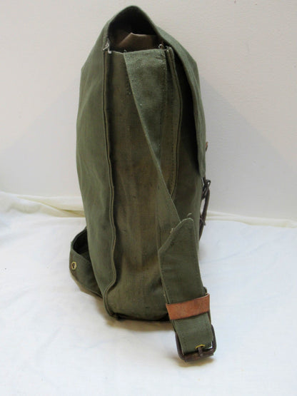 Vintage 1930s Bulgarian Army breadbag Satchel shoulder bag green tast military R