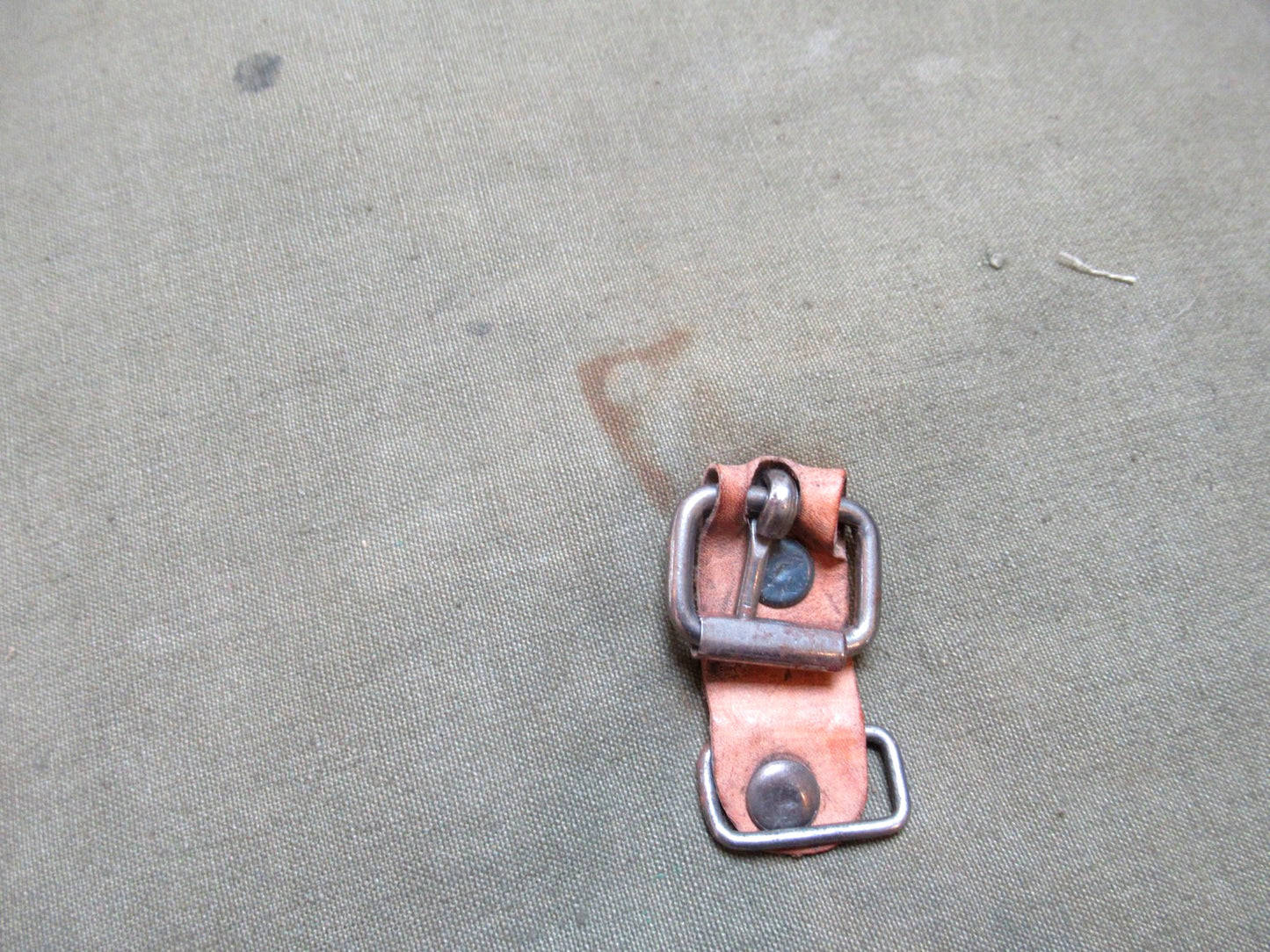 Vintage 1930s Bulgarian Army breadbag Satchel shoulder bag green tast military R