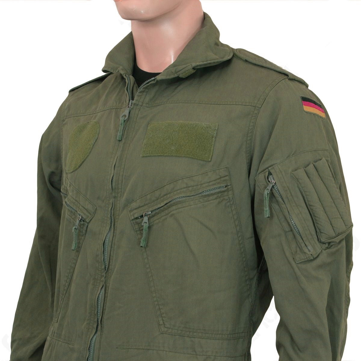 Repaired Vintage German army olive flight pilot suit coverall combi military airforce air force Bundeswehr luftwaffe fighter overall