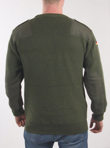 New Unissued German army olive wool jumper pullover sweatshirt military stretchy Bundeswehr sweater pulli
