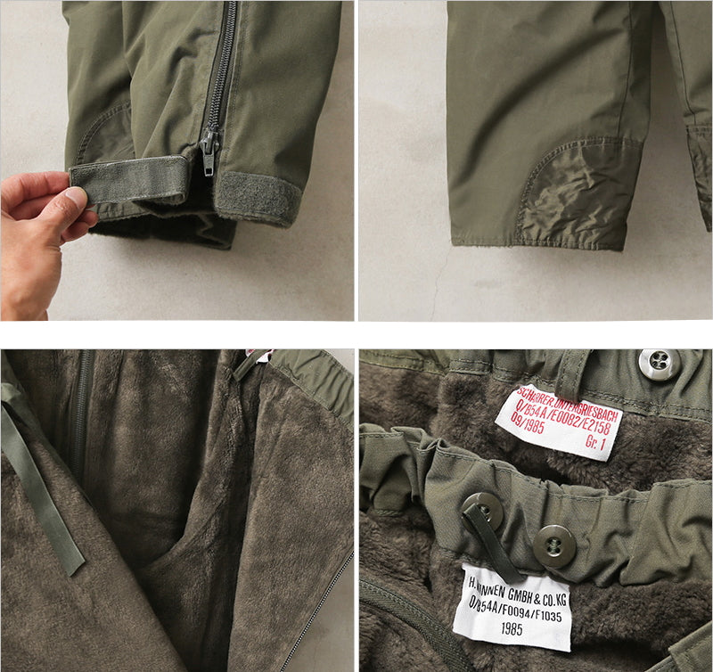 Authentic German Army lined Goretex Pants military olive drab waterproof trousers khaki