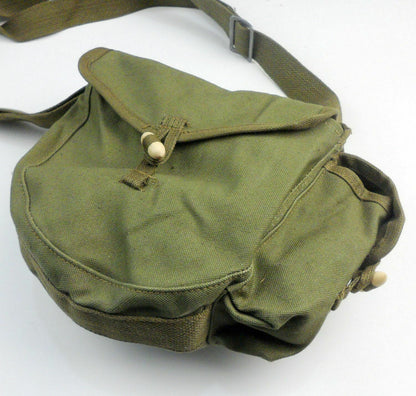 New Vintage Chinese army canvas AK47 drum ammo pouch shoulder bag PLA military ammunition communist soviet era People's Liberation deadstock