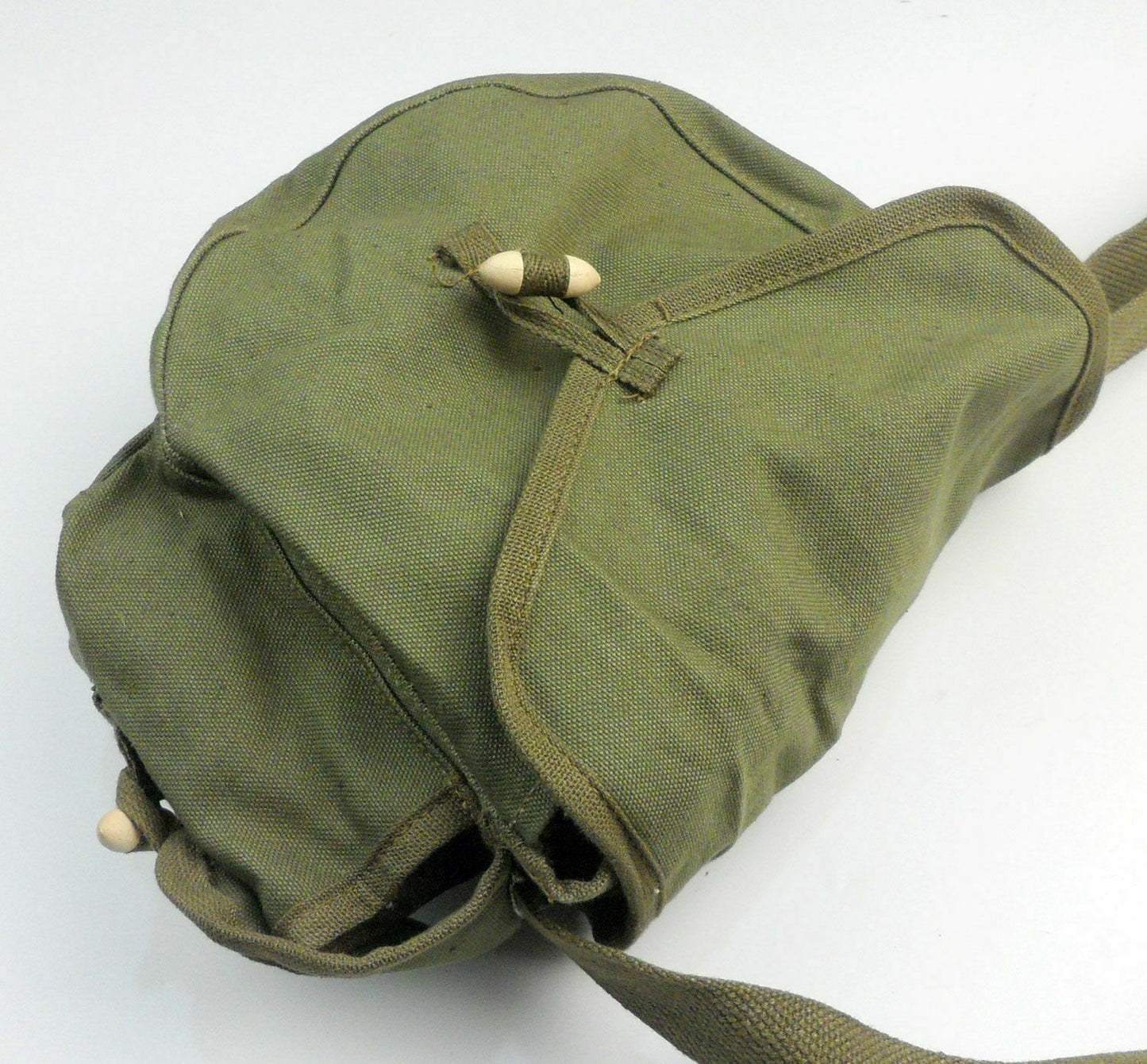 New Vintage Chinese army canvas AK47 drum ammo pouch shoulder bag PLA military ammunition communist soviet era People's Liberation deadstock