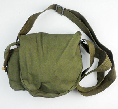 New Vintage Chinese army canvas AK47 drum ammo pouch shoulder bag PLA military ammunition communist soviet era People's Liberation deadstock