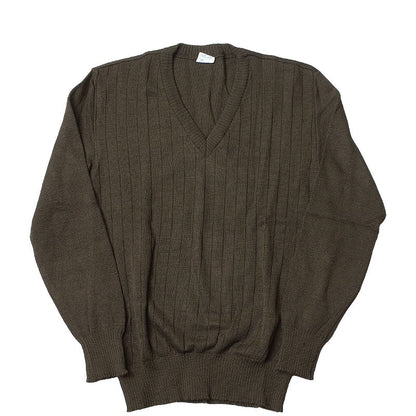 1980s Vintage Czech army brown V neck jumper sweater pullover w military communist Soviet era (Copy)