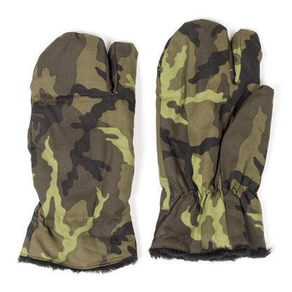 New Czech Army winter camouflage mittens camo gloves lining military woodland