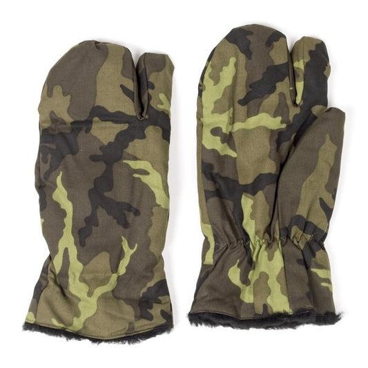 New Czech Army winter camouflage mittens camo gloves lining military woodland