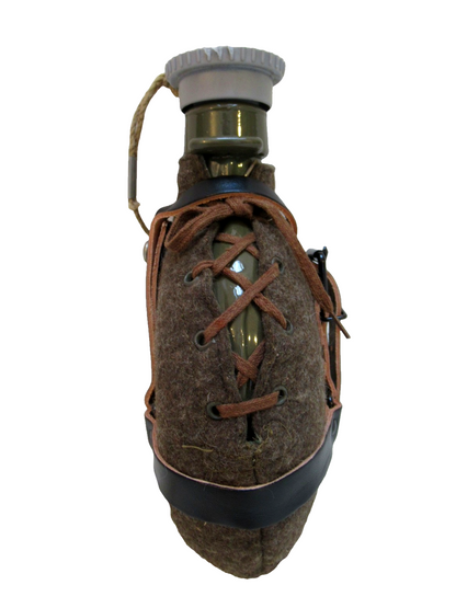 New Vintage Czech army Communist wool canteen flask cask military Soviet laces plastic