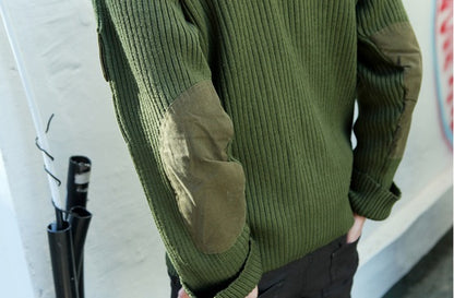 Vintage Czech army olive commando jumper sweater pullover sweatshirt military pulli khaki green