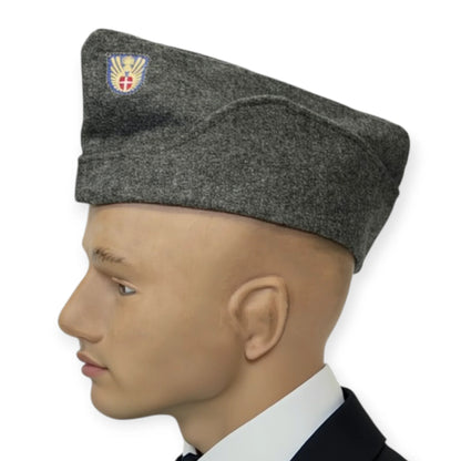 New Danish civil defence wool side cap winter hat army military navy garrison flat
