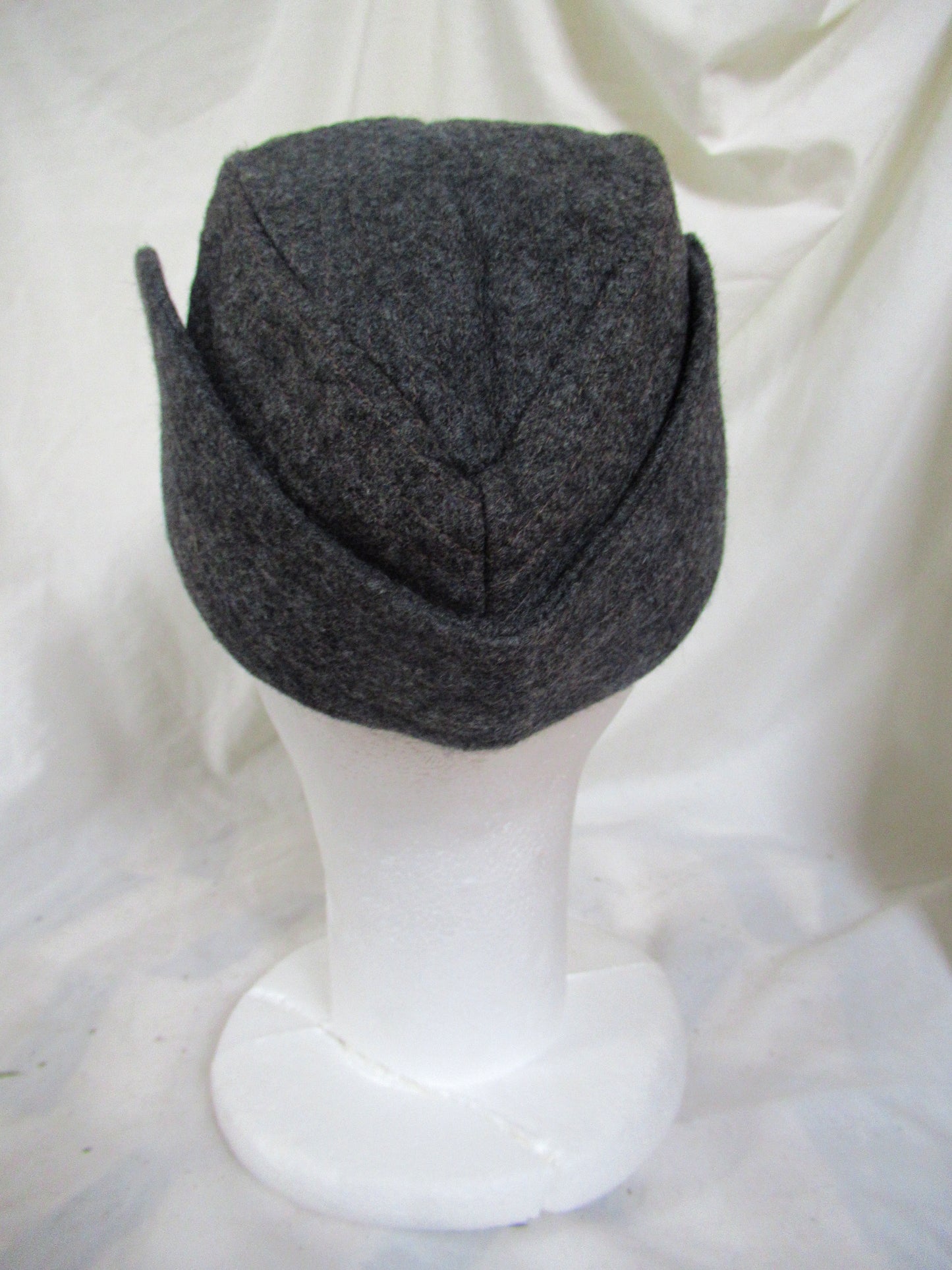 New Vintage Danish civil defence wool flat cap winter hat army military navy garrison forage side ear flaps