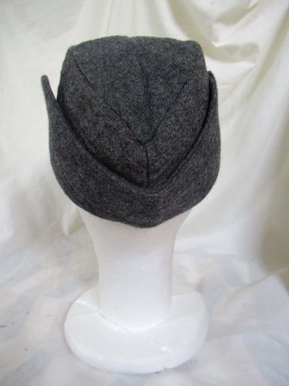 New Vintage Danish civil defence wool flat cap winter hat army military navy garrison forage side ear flaps