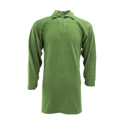 Vintage 1980s Danish army green sleep shirt norgie military undershirt thermal waffle pattern