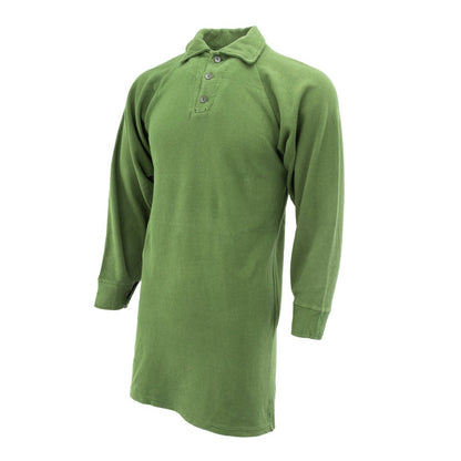 Vintage 1980s Danish army green sleep shirt norgie military undershirt thermal waffle pattern