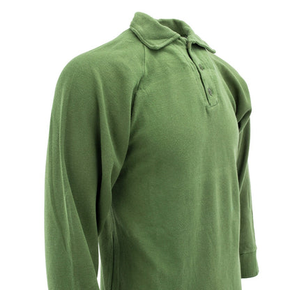 Vintage 1980s Danish army green sleep shirt norgie military undershirt thermal waffle pattern