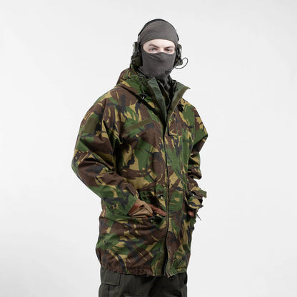 vintage late 90s Dutch Army hardshell goretex parka DPM camo military camouflage waterproof woodland