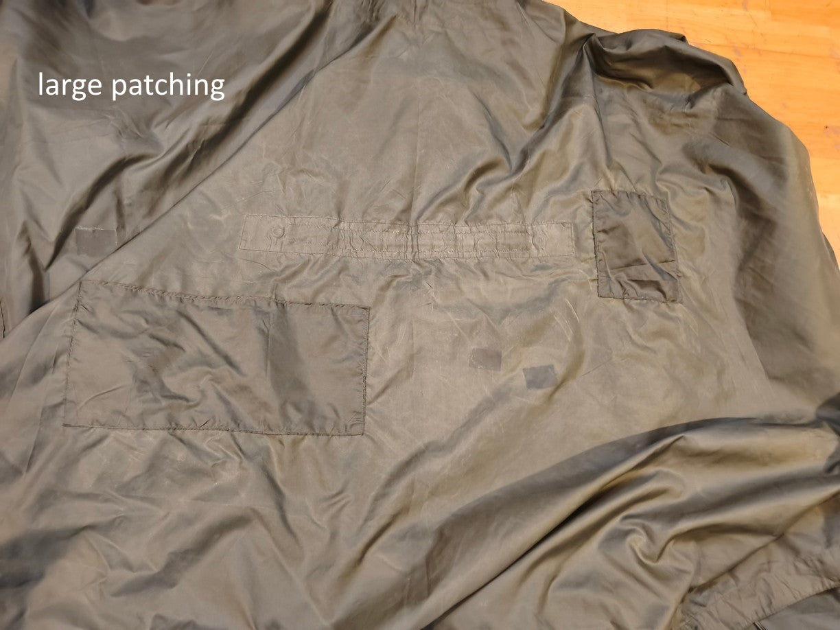 Authentic 1980s Austrian army olive drab poncho rain waterproof basha fishing camping hiking raincape