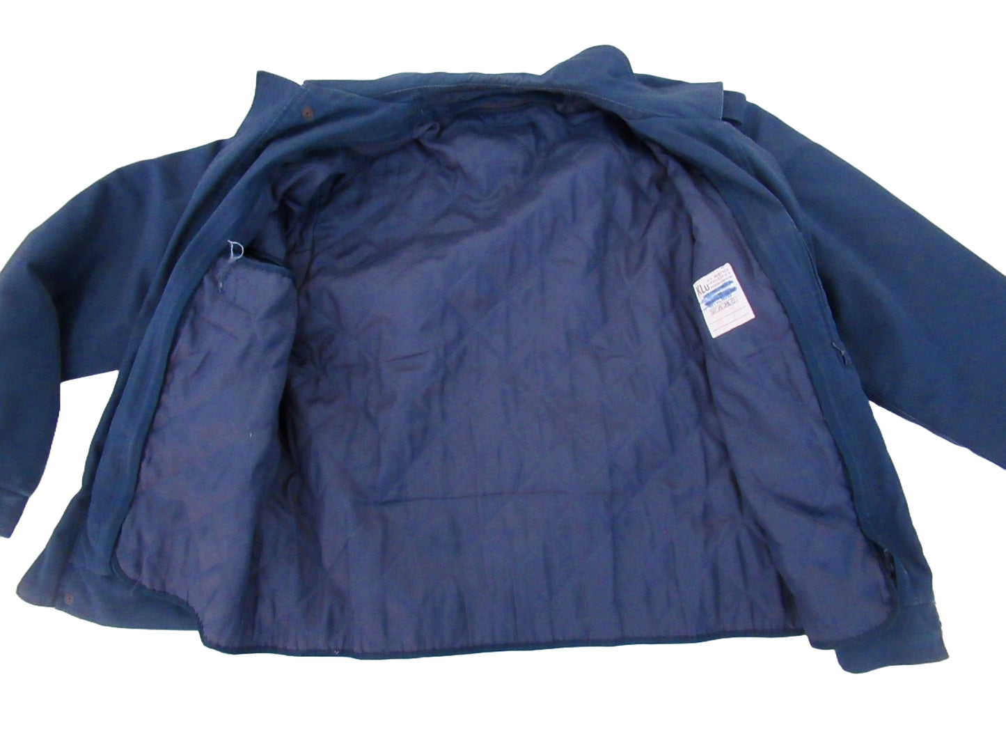 Vintage 1990s Dutch Air Force blue bomber jacket military army coat showerproof