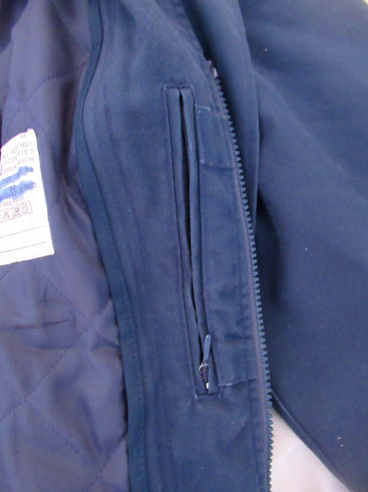 Vintage 1990s Dutch Air Force blue bomber jacket military army coat showerproof