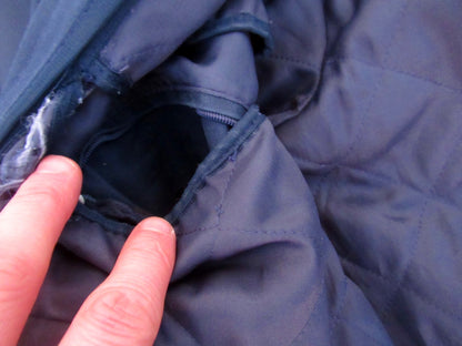 Vintage 1990s Dutch Air Force blue bomber jacket military army coat showerproof
