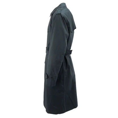 Vintage Dutch Army black raincoat coat trench mac mackintosh military overcoat