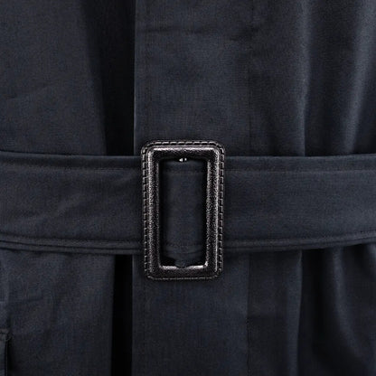 Vintage Dutch Army black raincoat coat trench mac mackintosh military overcoat