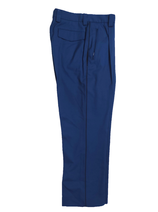Vintage Dutch Air Force blue stripe uniform trousers pants military dress gaberdine weave