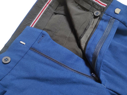 Vintage Dutch Air Force blue stripe uniform trousers pants military dress gaberdine weave