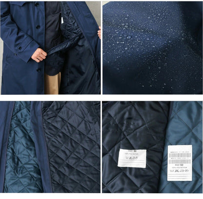 Vintage 1990s Dutch Air Force blue overcoat military army coat showerproof