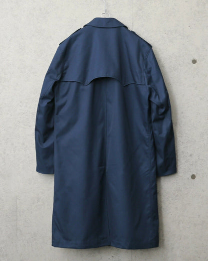 Vintage 1990s Dutch Air Force blue overcoat military army coat showerproof