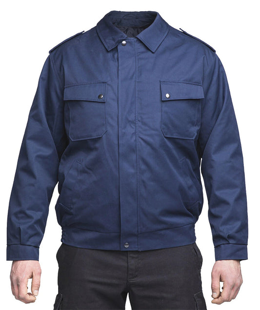 Vintage 1990s Dutch Air Force blue bomber jacket military army coat showerproof
