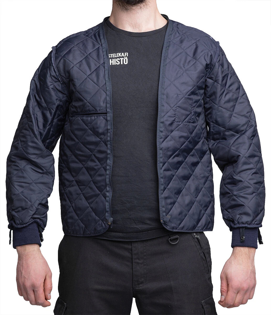 Vintage 1990s Dutch Air Force blue bomber jacket military army coat showerproof