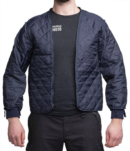 Vintage 1990s Dutch Air Force blue bomber jacket military army coat showerproof